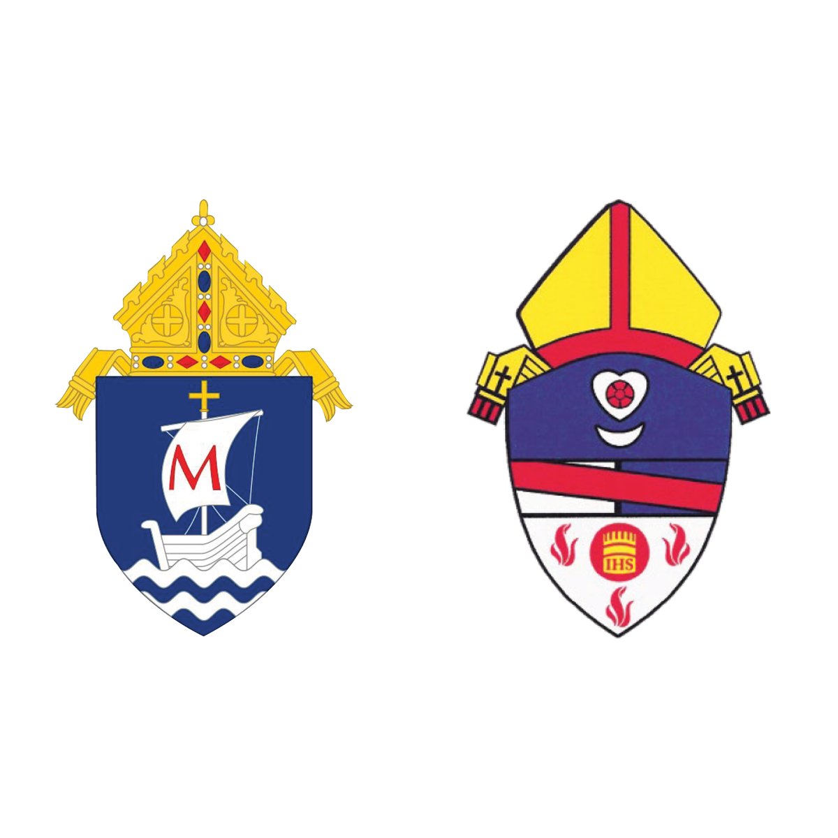 Diocesan Seals for the Dioceses of Columbus and Steubenville